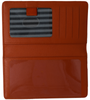 Orange Premium Leather Checkbook Cover  | CLG-ORG01