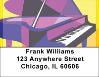 Pop 'Art Grand Piano Address Labels | LBQBE-96