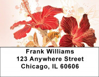 Hibiscus - Colorful Watercolor Address Labels | LBZFLO-63