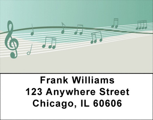 Music Note Melodies Address Labels | LBQBE-94