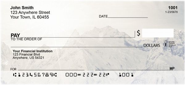 Snow Covered Mountain Tops Personal Checks | QBP-52